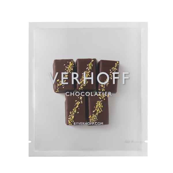 Конфеты пралине фисташка с малиной в темном шоколаде купить в интернет-магазине VERHOFF