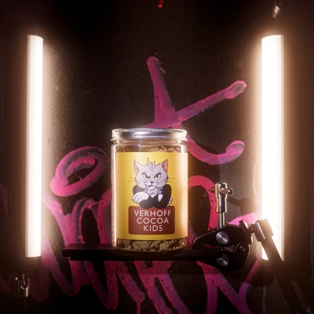 45% какао детское KIDS gray cat из настоящего миндально-гречишного шоколада для приготовления какао-напитка детям купить в интернет-магазине VERHOFF