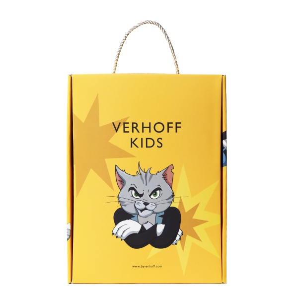 Подарочный бокс детский желтый KIDS с шоколадом, ореховой пастой, конфетами и какао купить в интернет-магазине VERHOFF