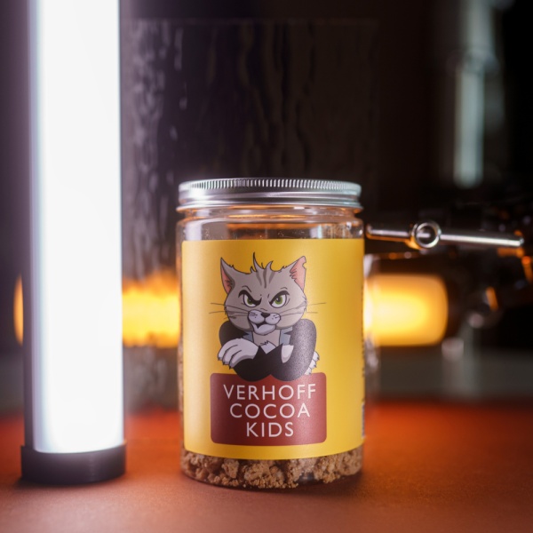 45% какао детское KIDS gray cat из настоящего миндально-гречишного шоколада для приготовления какао-напитка детям купить в интернет-магазине VERHOFF